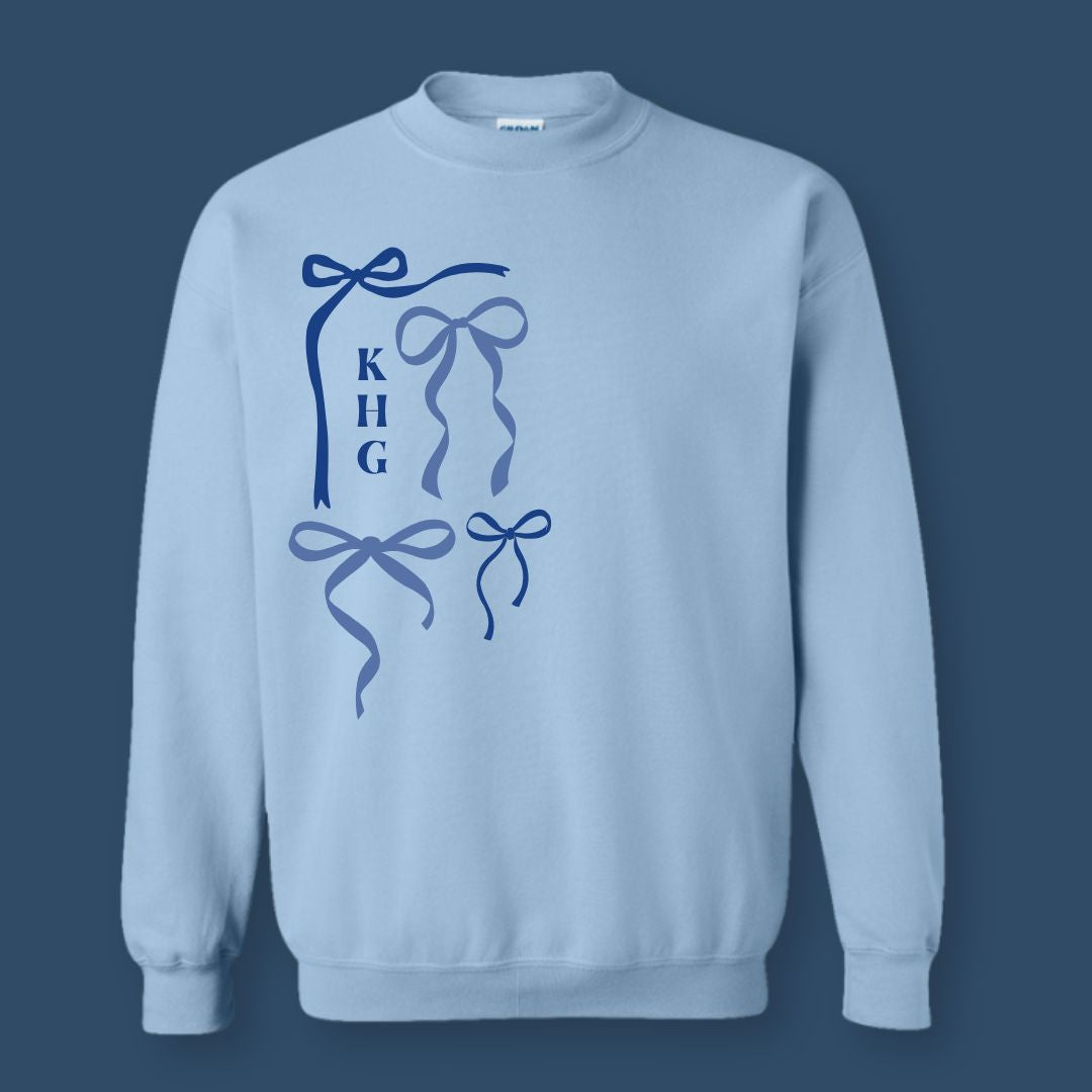 Blue Bows Monogram Sweatshirt (P)