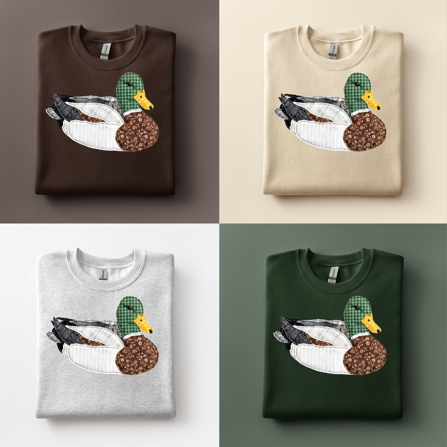 FAUX Quilted Mallard Duck