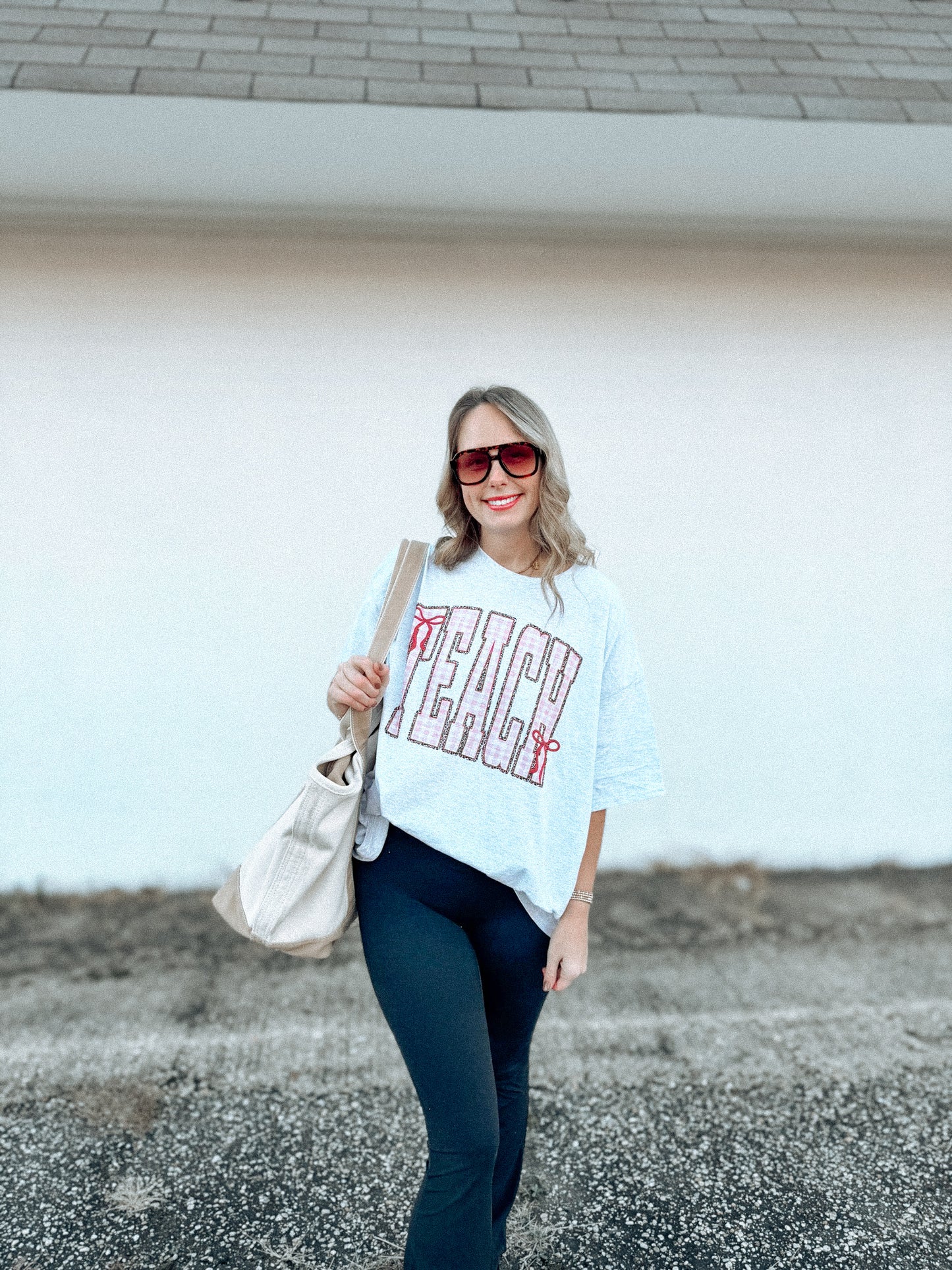 π Pink/Cheetah Gingham Tee