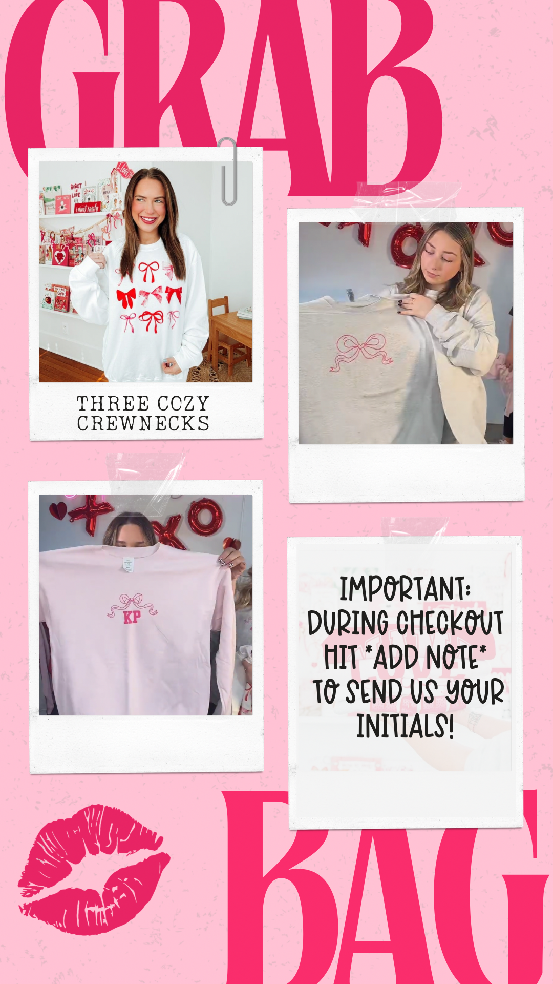 ❤️ Three Cozy Crewnecks Valentines Day Bundle