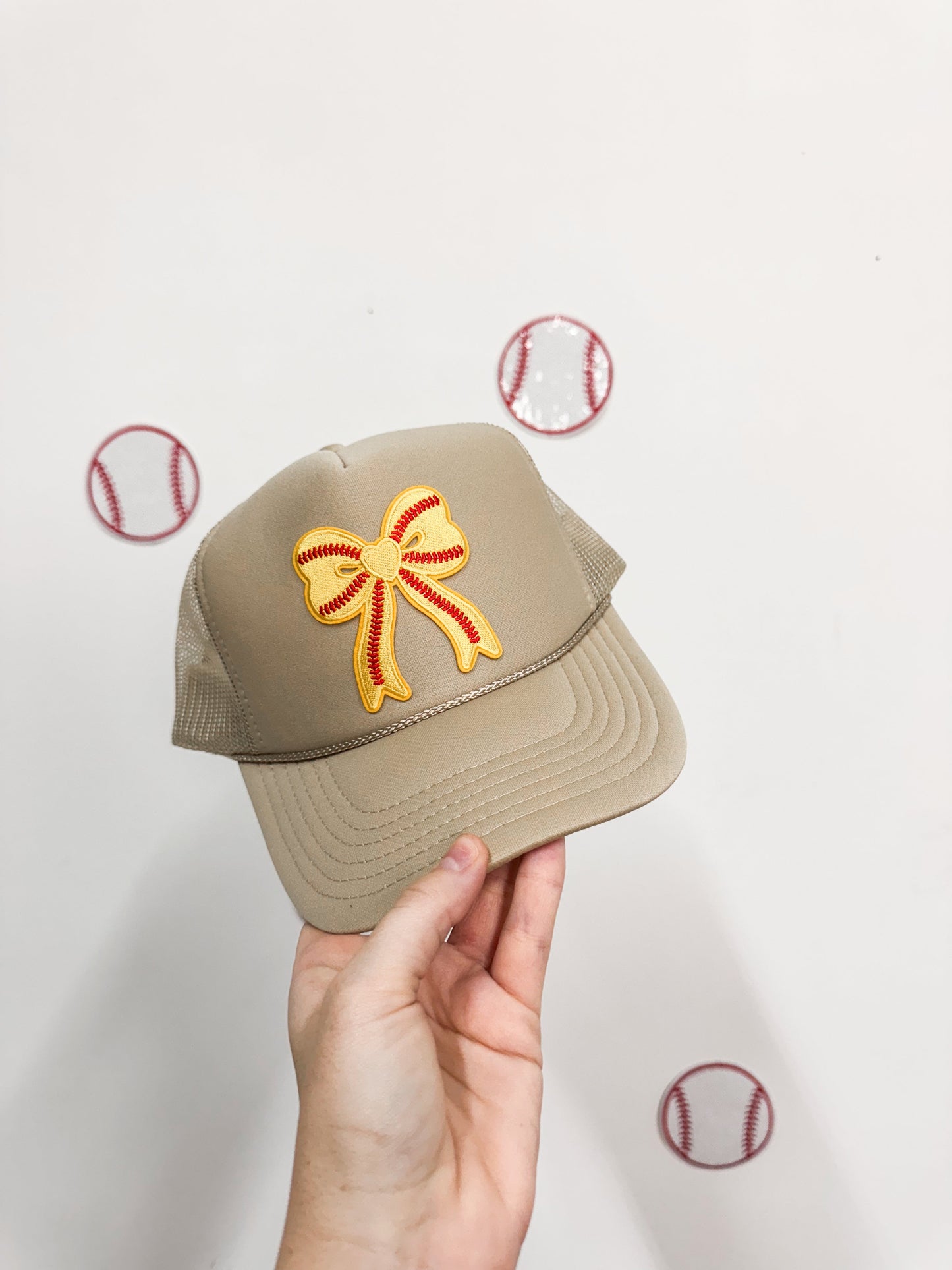 🧢 Softball Bow Hat *Customize