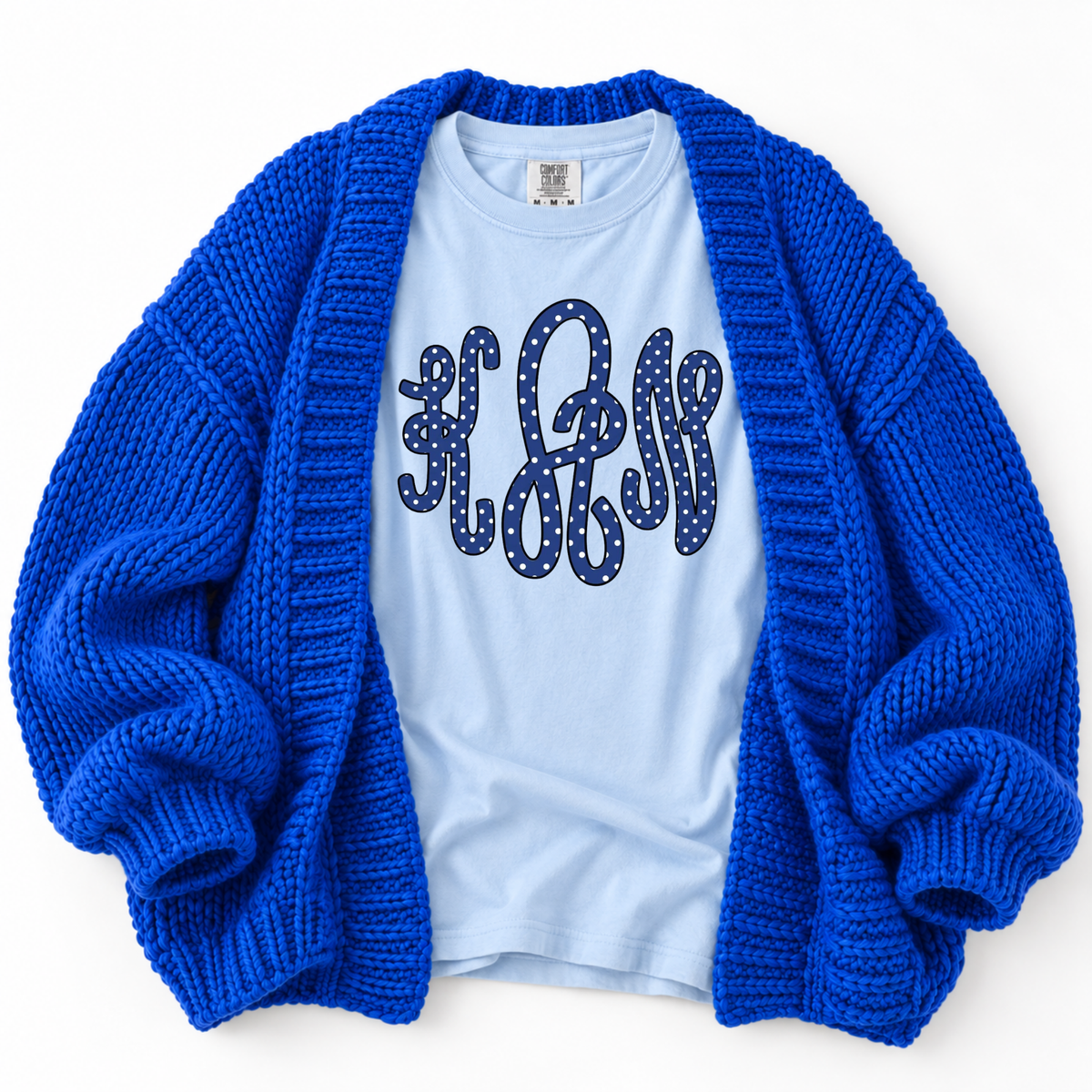 Blue Speckled Monogram - 1028