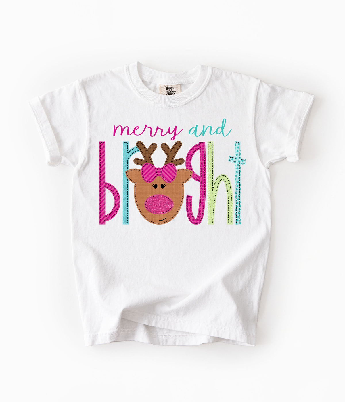 Girls Merry and Bright Reindeer