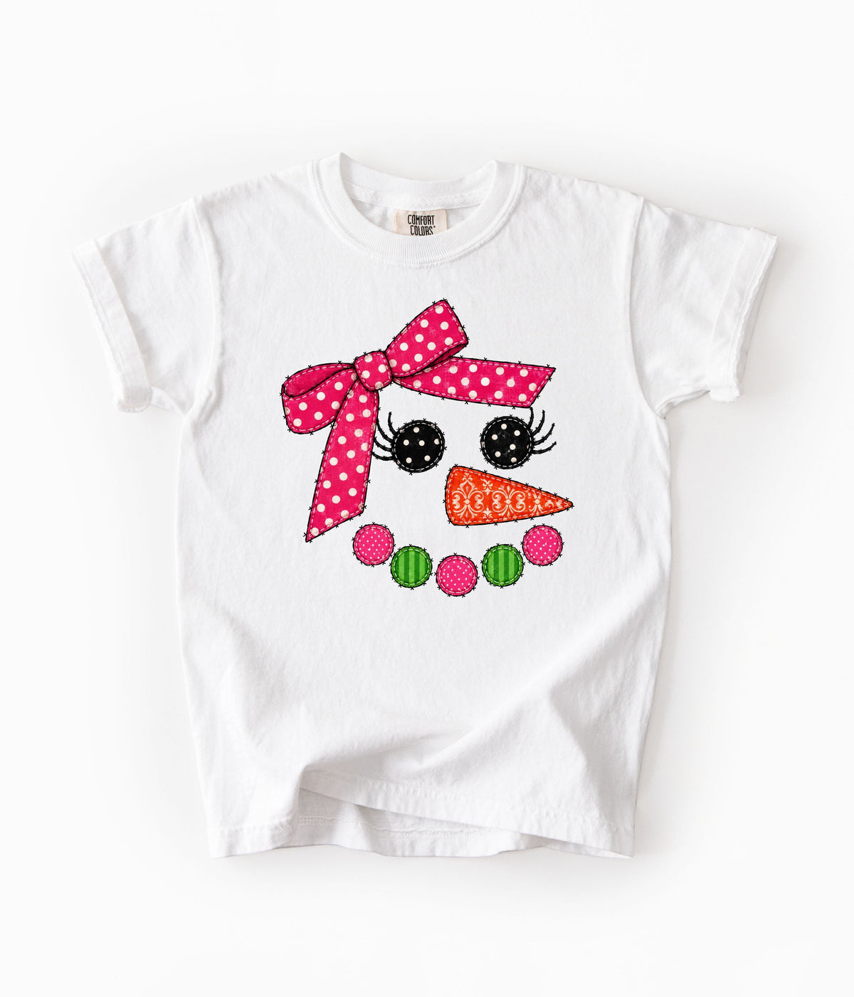 Girls Patchwork Snowman Face