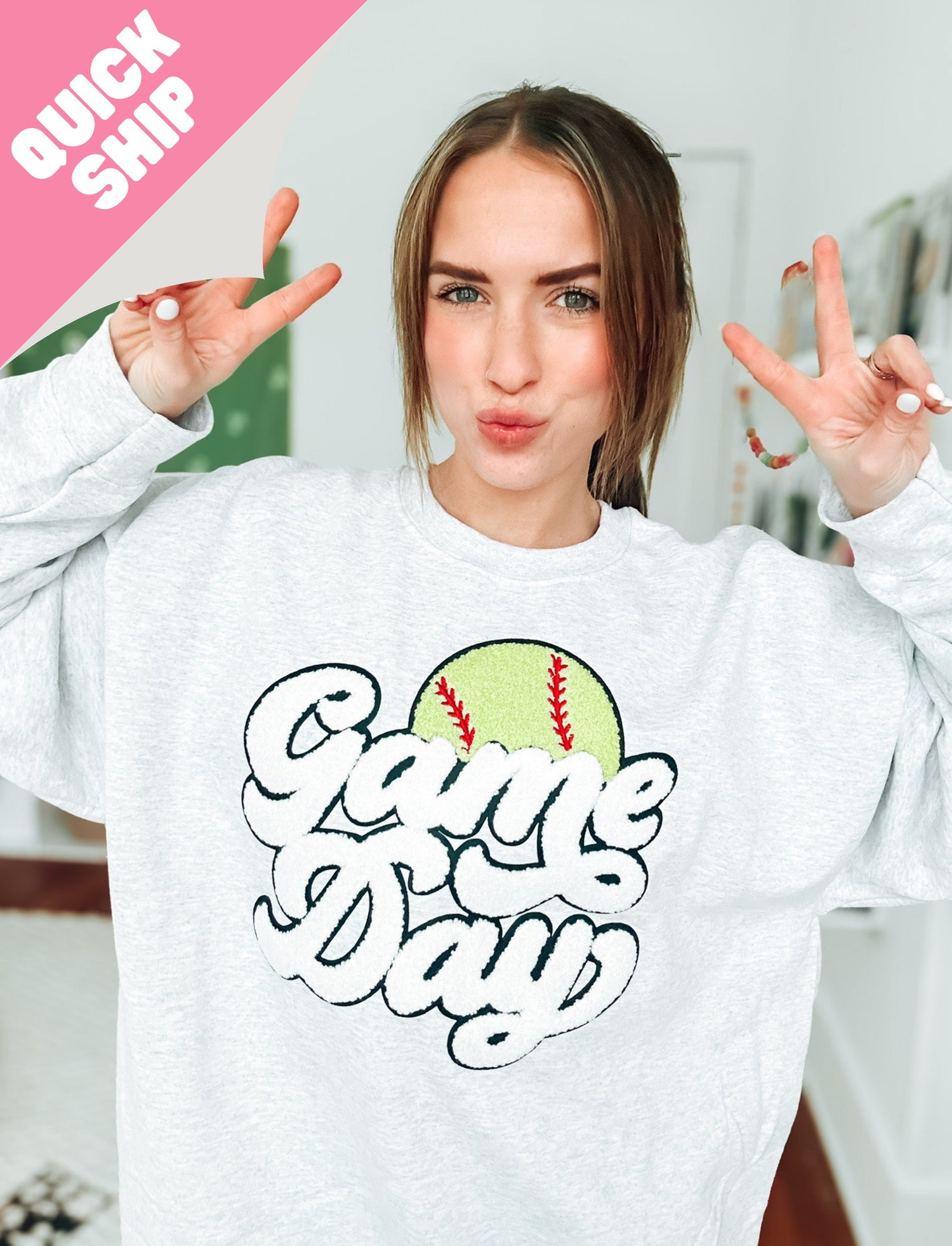 ⚾ Chenille Softball Sweatshirt