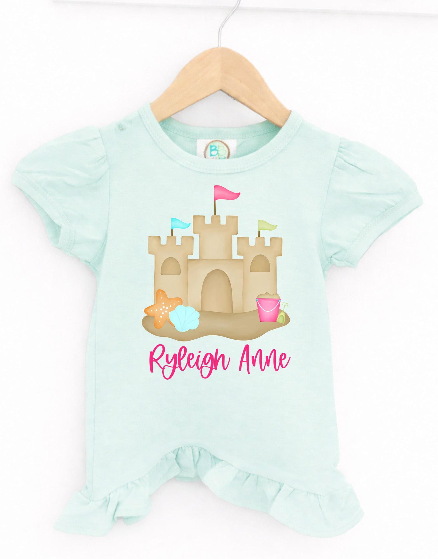 Girls Big Sandcastle