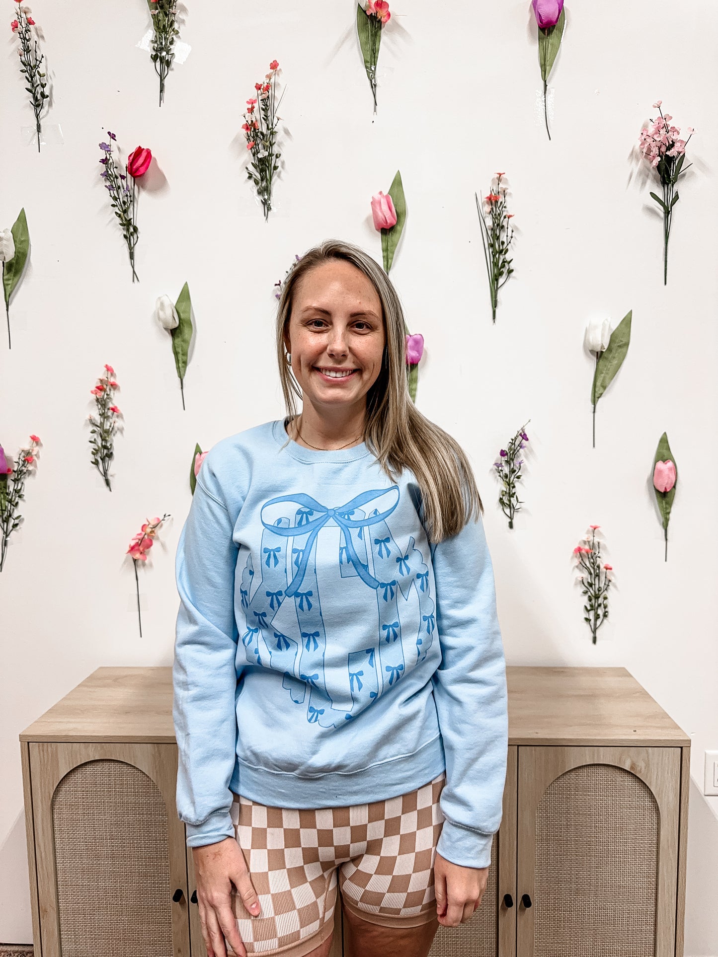 Blue Coquette Monogram Crewneck (P)