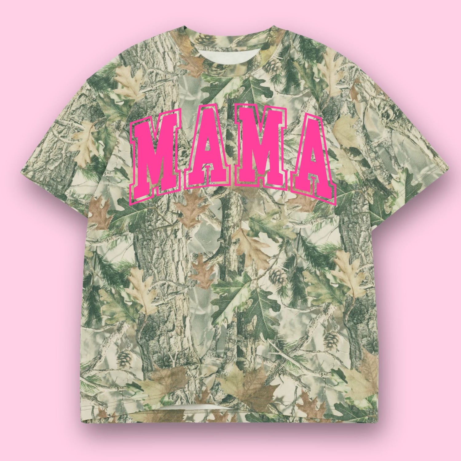 Vintage Camo Neon Pink Mama