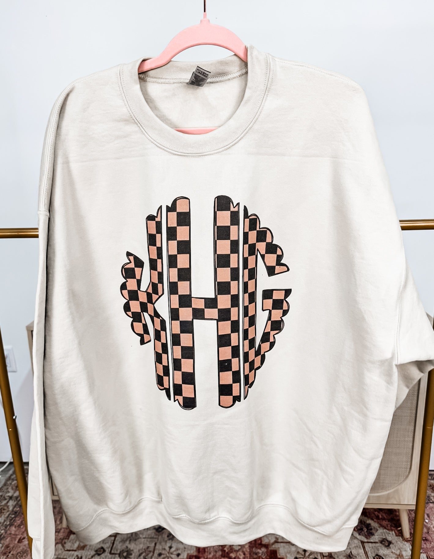 Neutral Checkered Monogram (P)