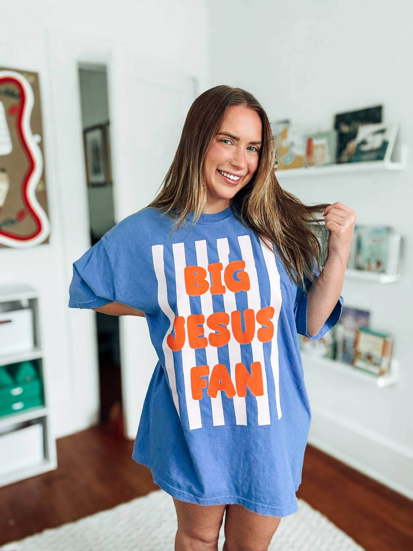 BIG JESUS FAN (Mystic Blue) (T)