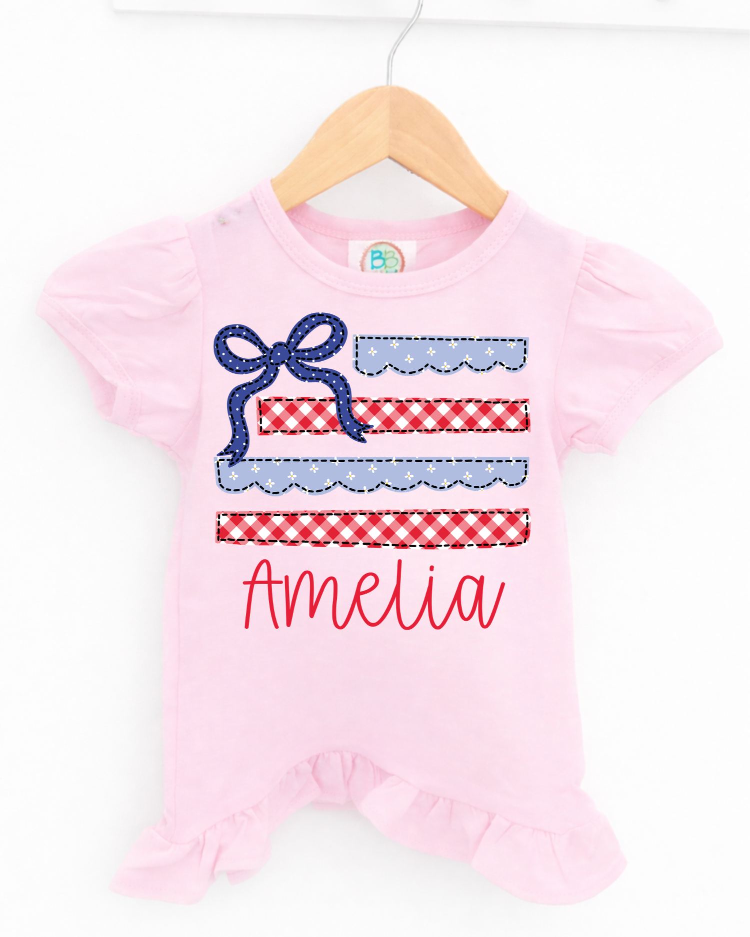 Girls Patchwork American Flag