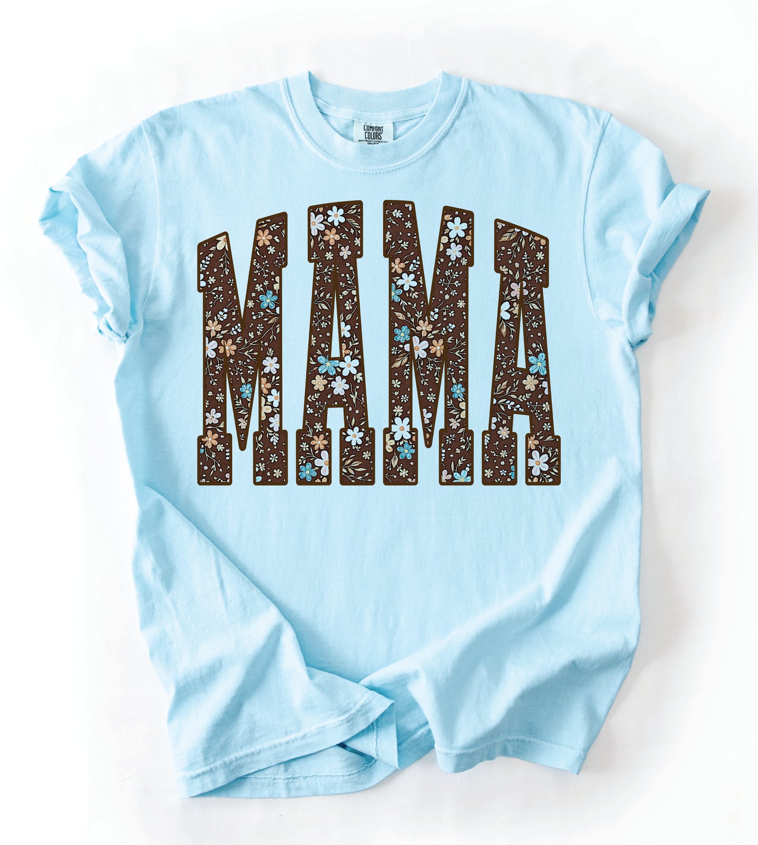 Brown Floral Mama - COMFORT COLOR (814P)