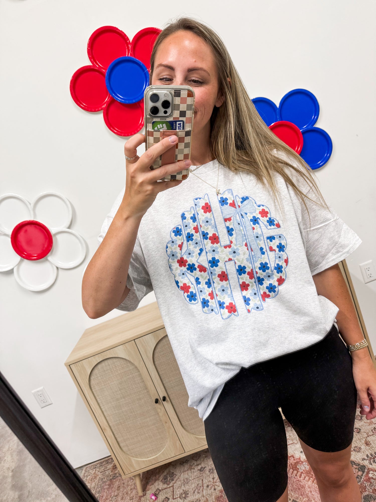 Floral Patriotic Monogram (P)