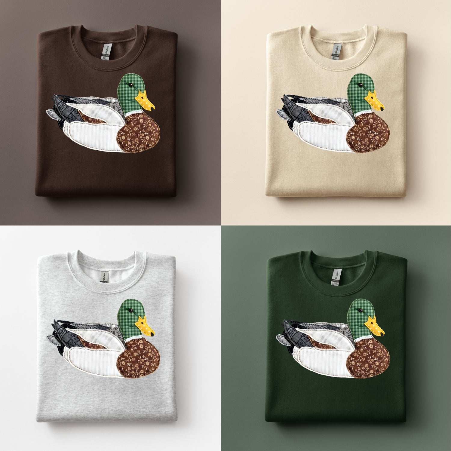 FAUX Quilted Mallard Duck