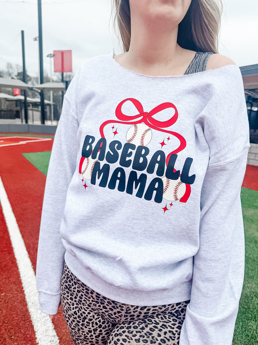 🧢 Baseball MAMA Red Bow