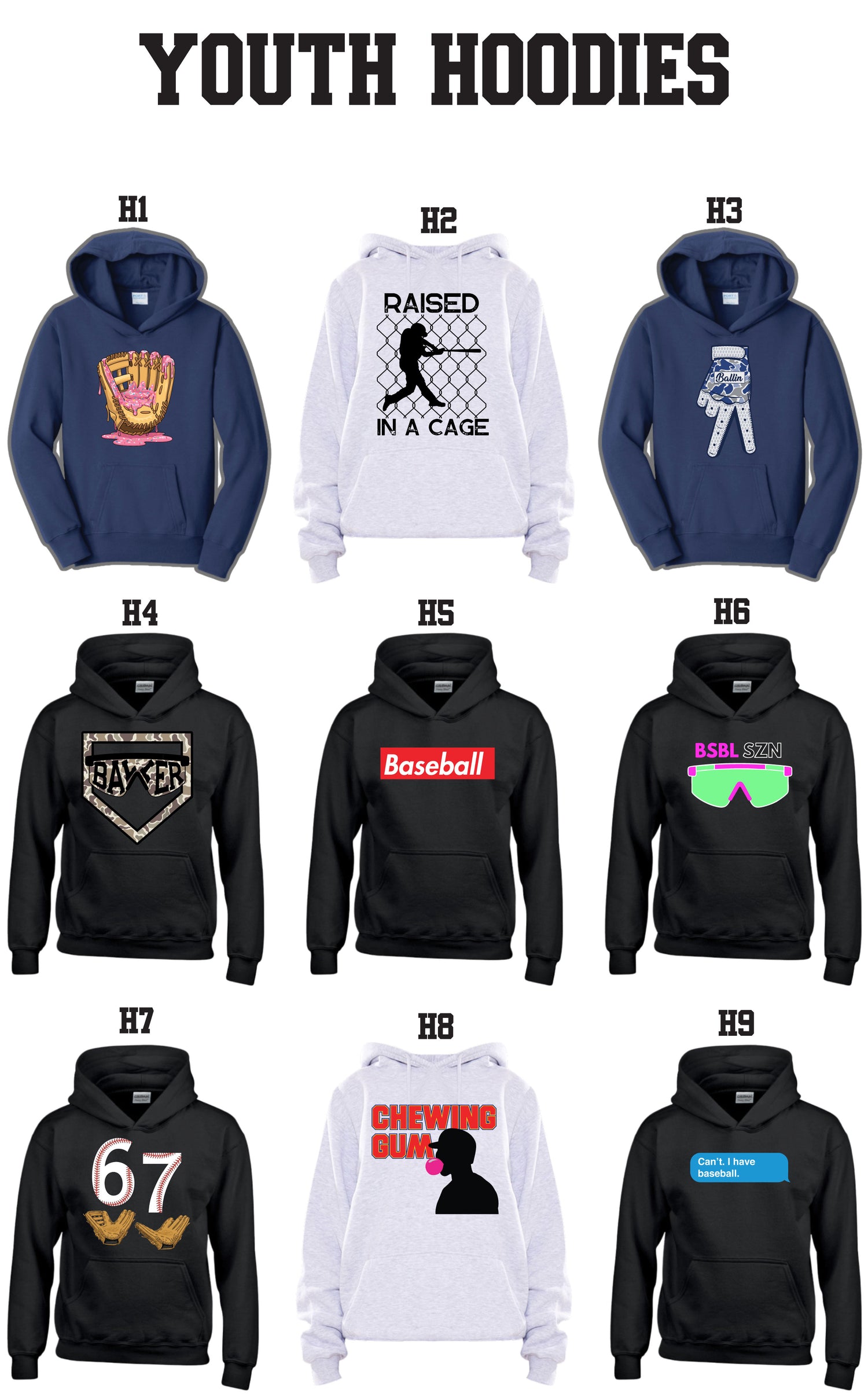 BOGO Baseball HOODIES