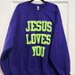 JESUS LOVES YOU 🤍 Purple/Lime