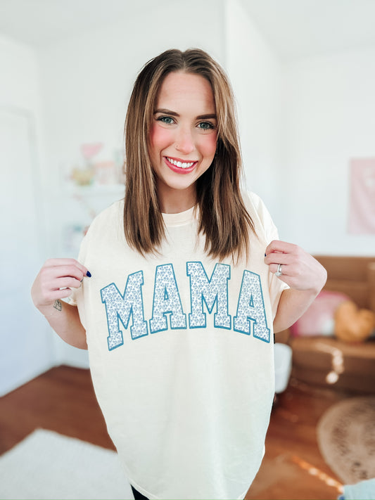 Blue Floral MAMA
