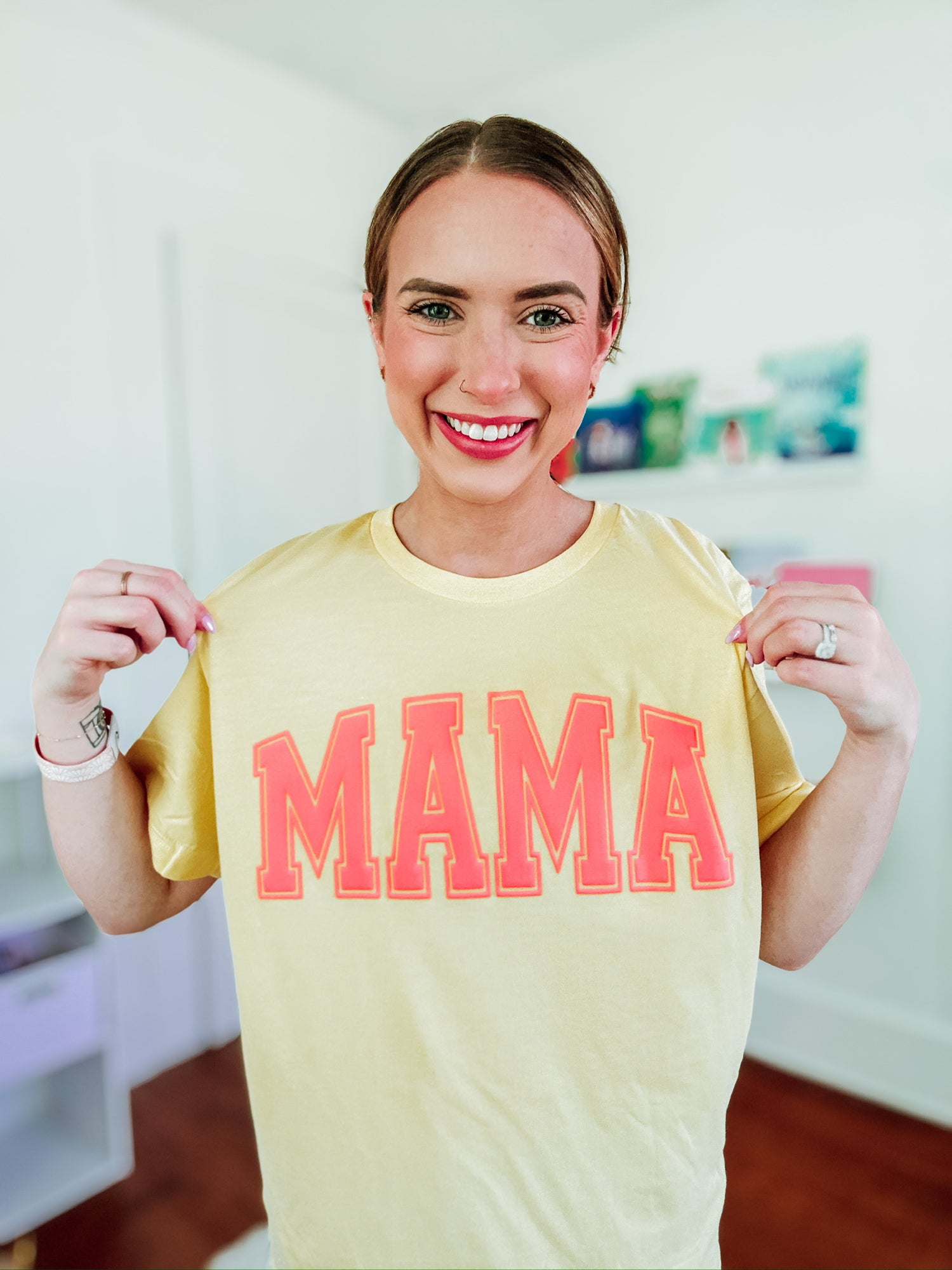 Neon Puff MAMA *Yellow/Coral