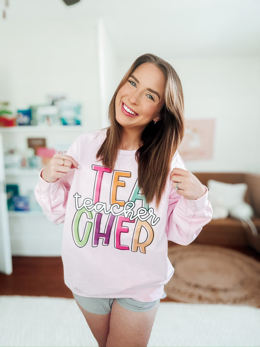 ✏️ Multicolor Teacher Sweatshirt