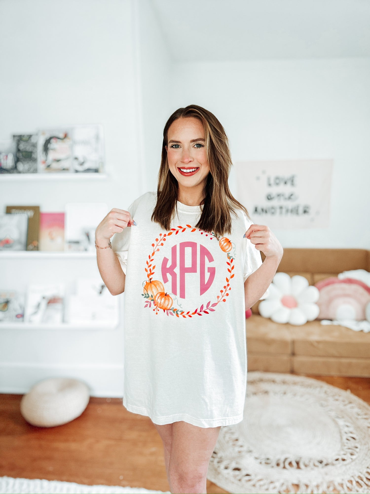 🍂Pumpkin Wreath Monogram