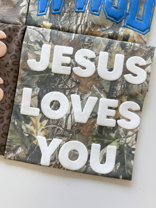 Camo Jesus Loves You Puff
