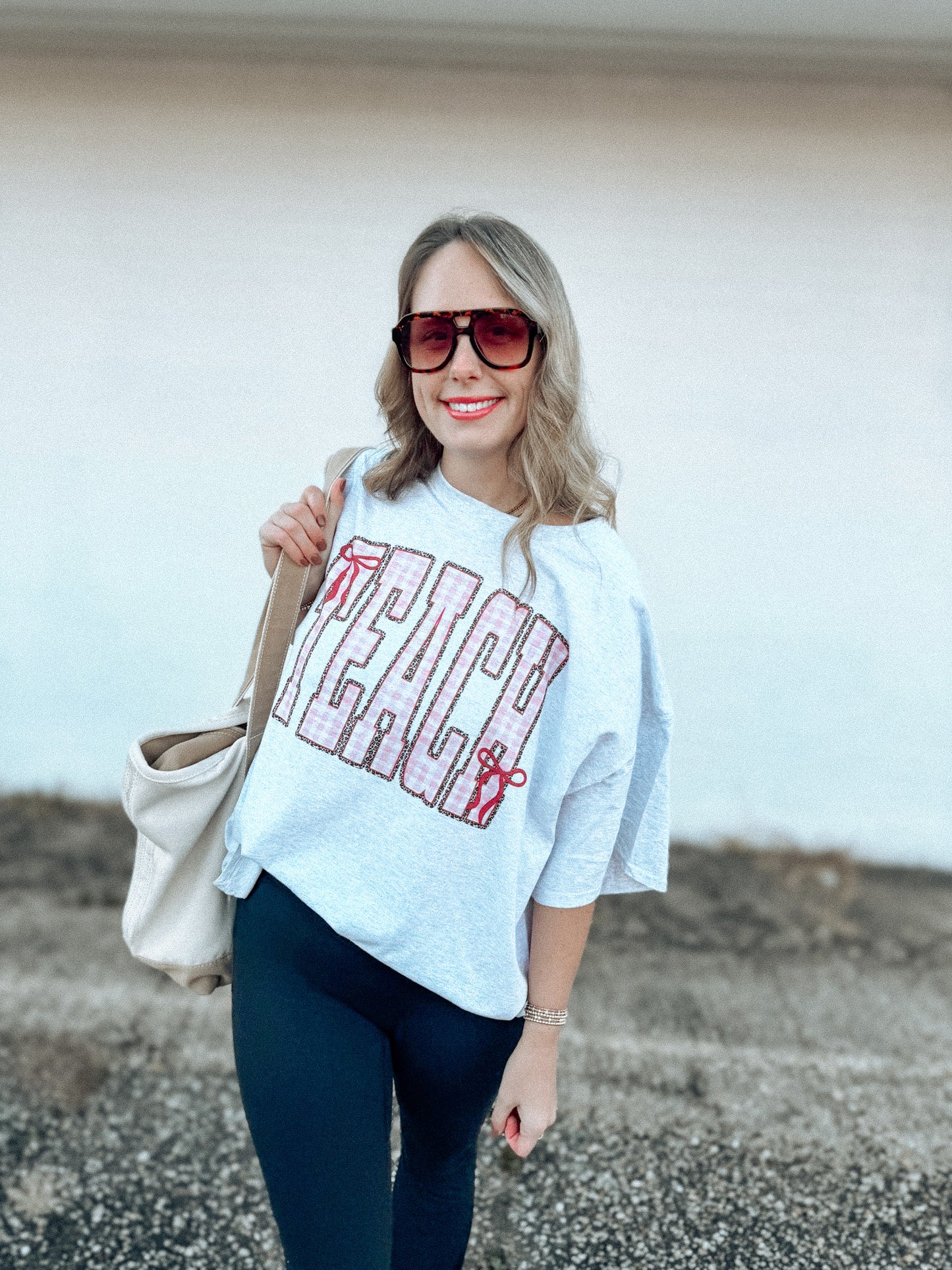 💋 Pink/Cheetah Gingham Tee