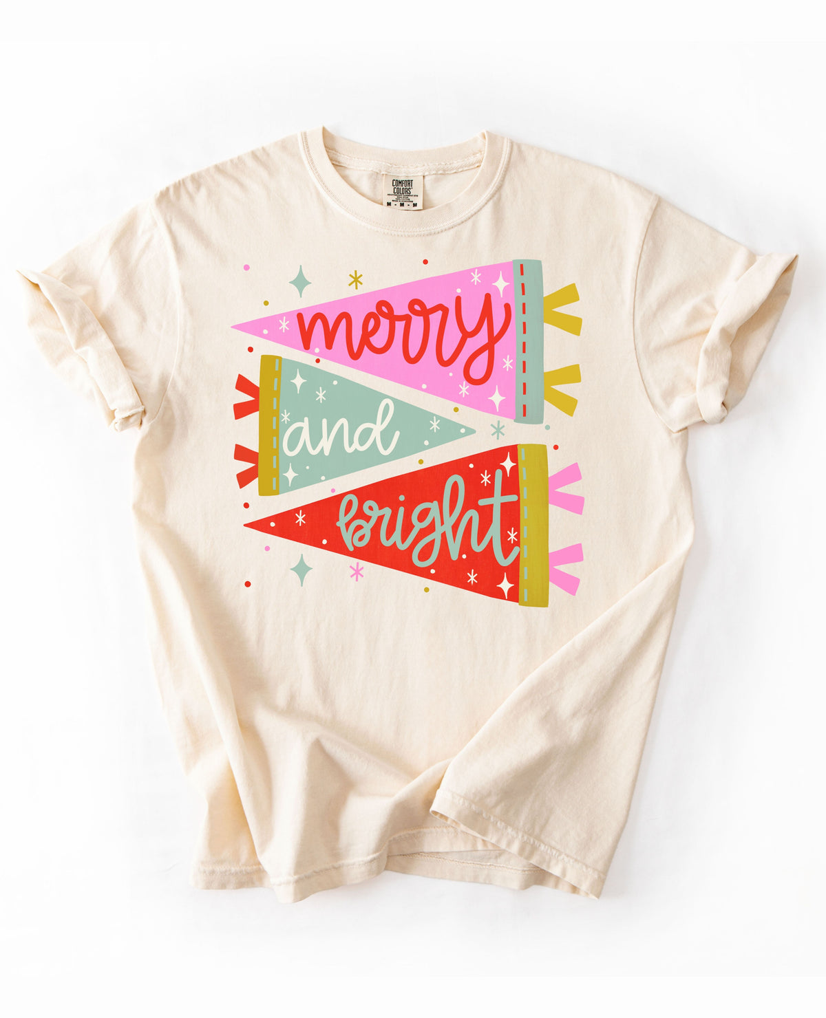 MERRY AND BRIGHT PENNANT FLAG