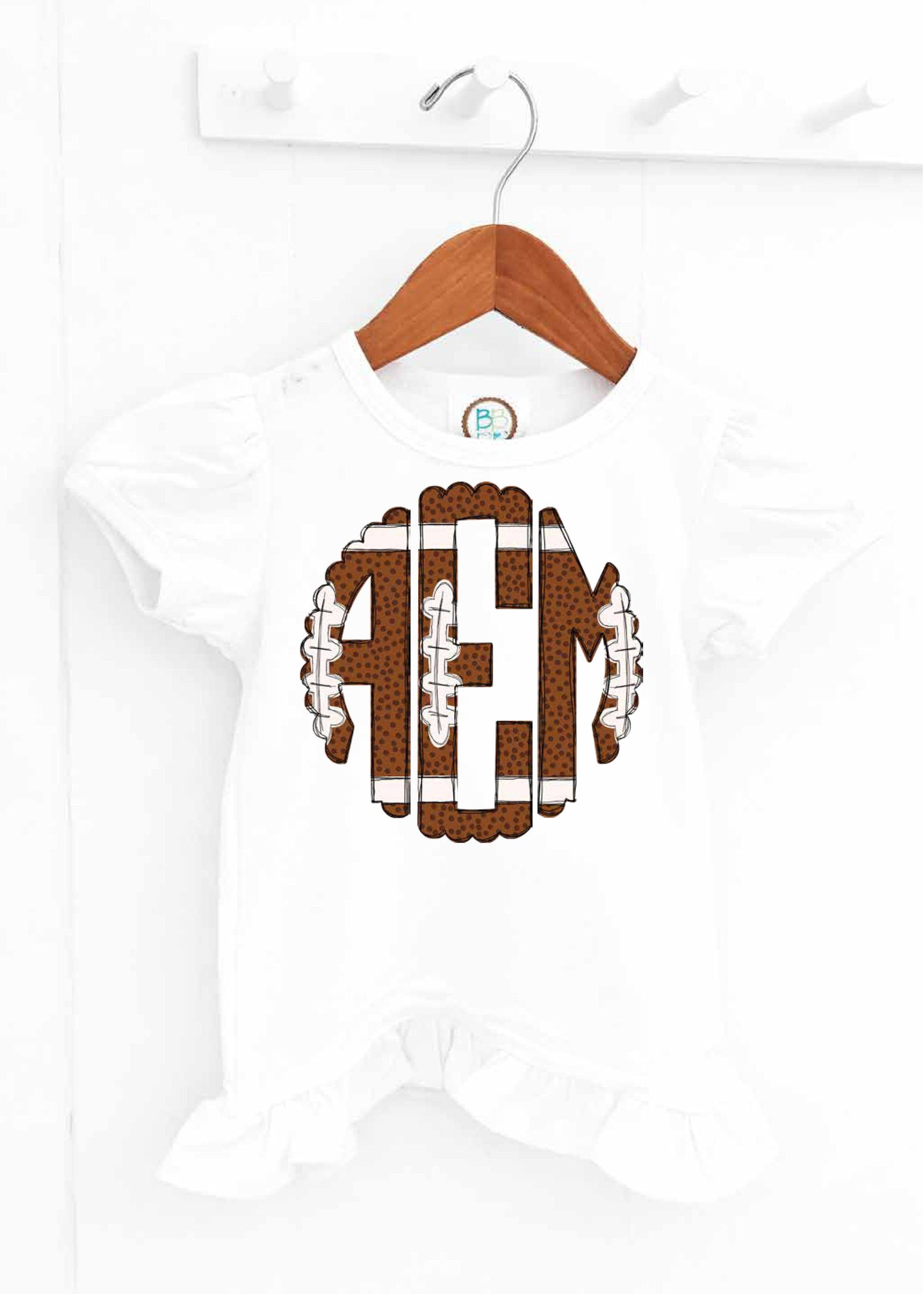 Girls Football Monogram (PR55)