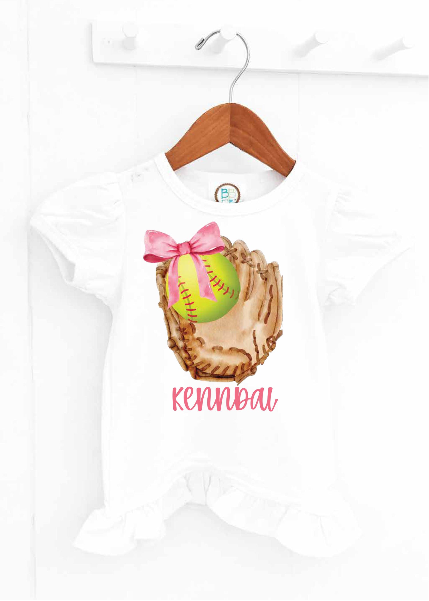 Girls Watercolor Softball Glove (PR23)