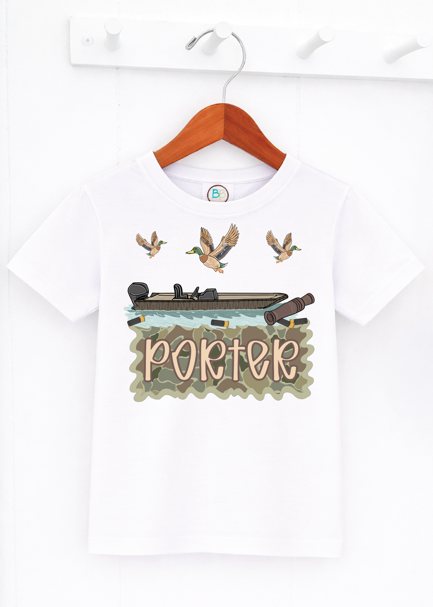 Boys Mallard Duck Boat Scene (PR39)