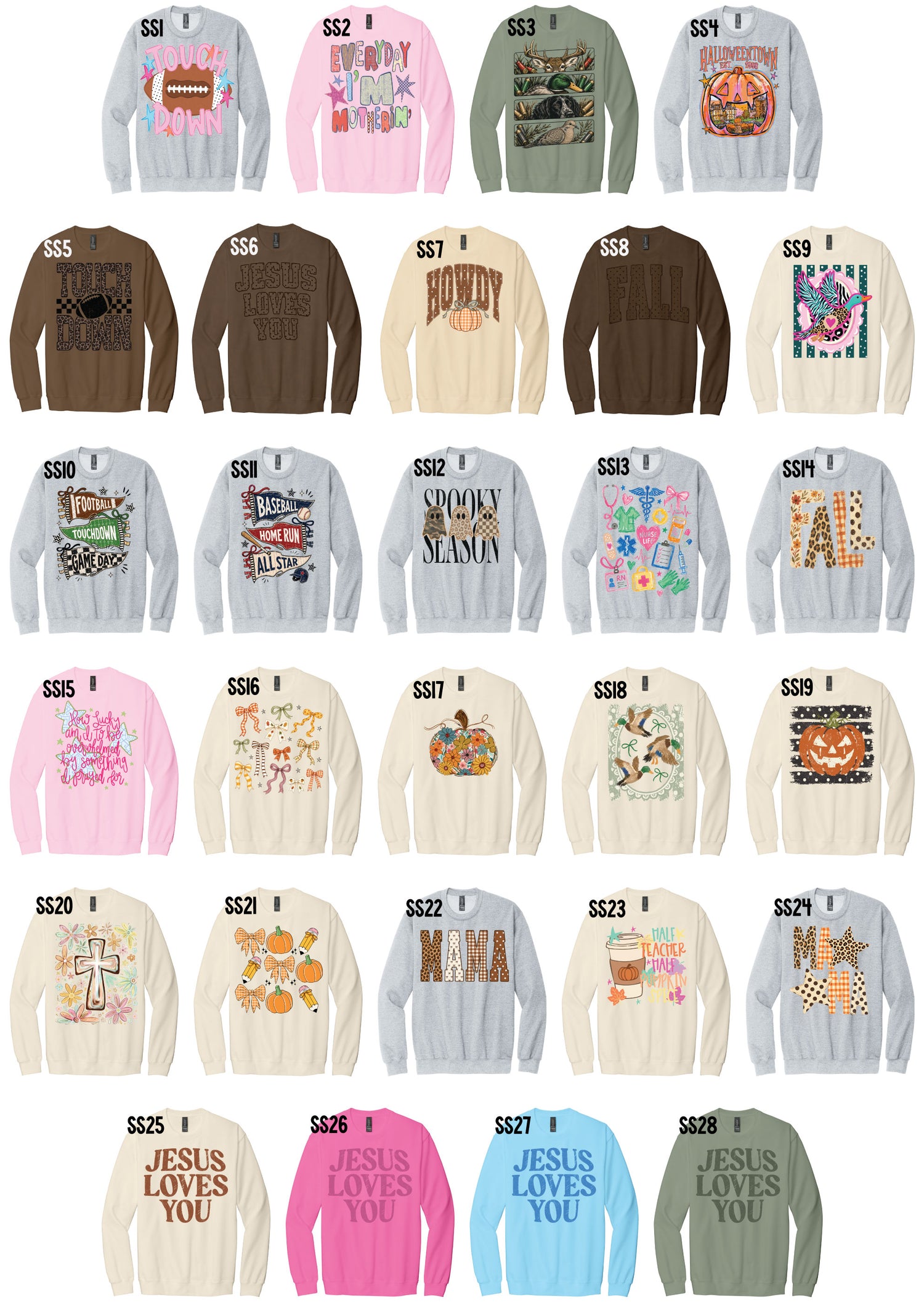 BOGO FALL SWEATSHIRTS