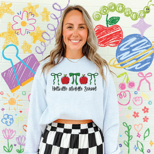 CUSTOM Bows & Apples Crewneck (P)