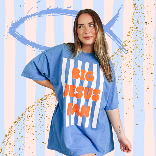 BIG JESUS FAN (Mystic Blue) (T)