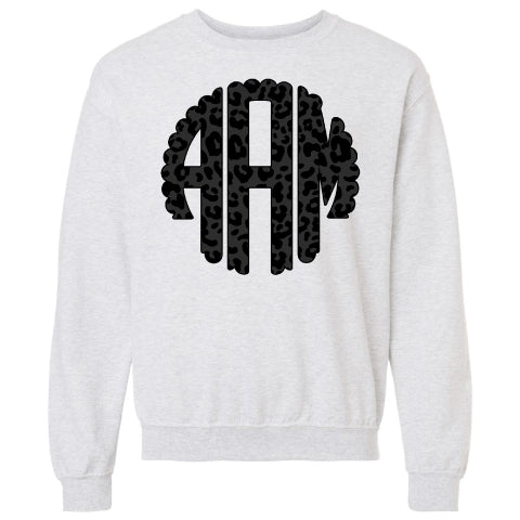 Black Leopard Monogram Sweatshirt (P)