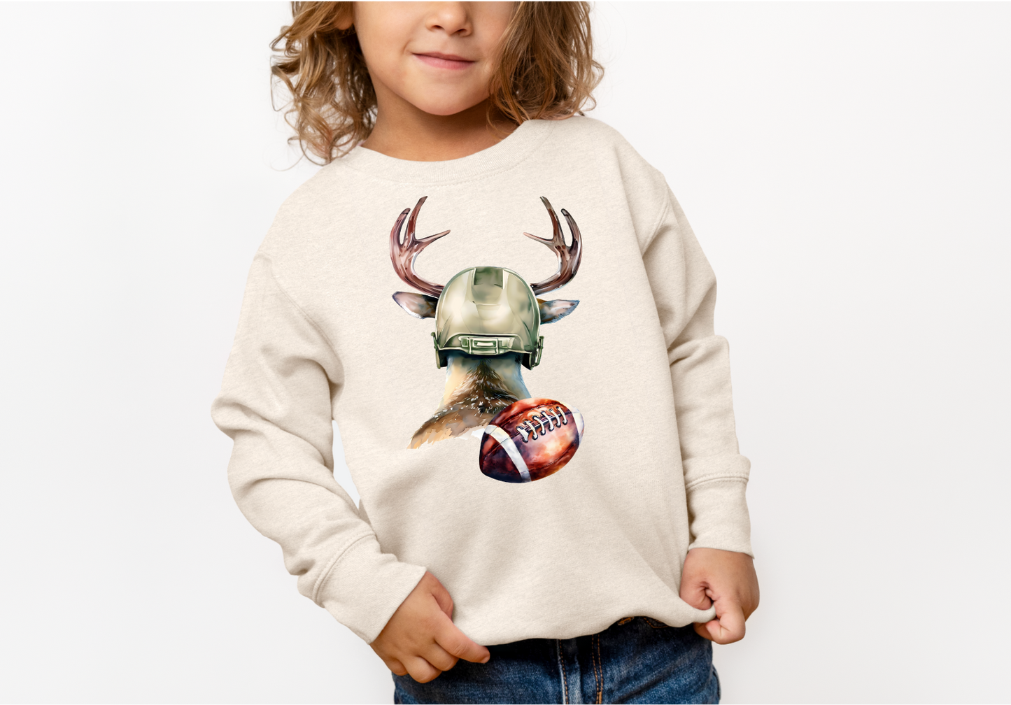 🏈 Toddler Boy Sweatshirt *Deer/Jesus