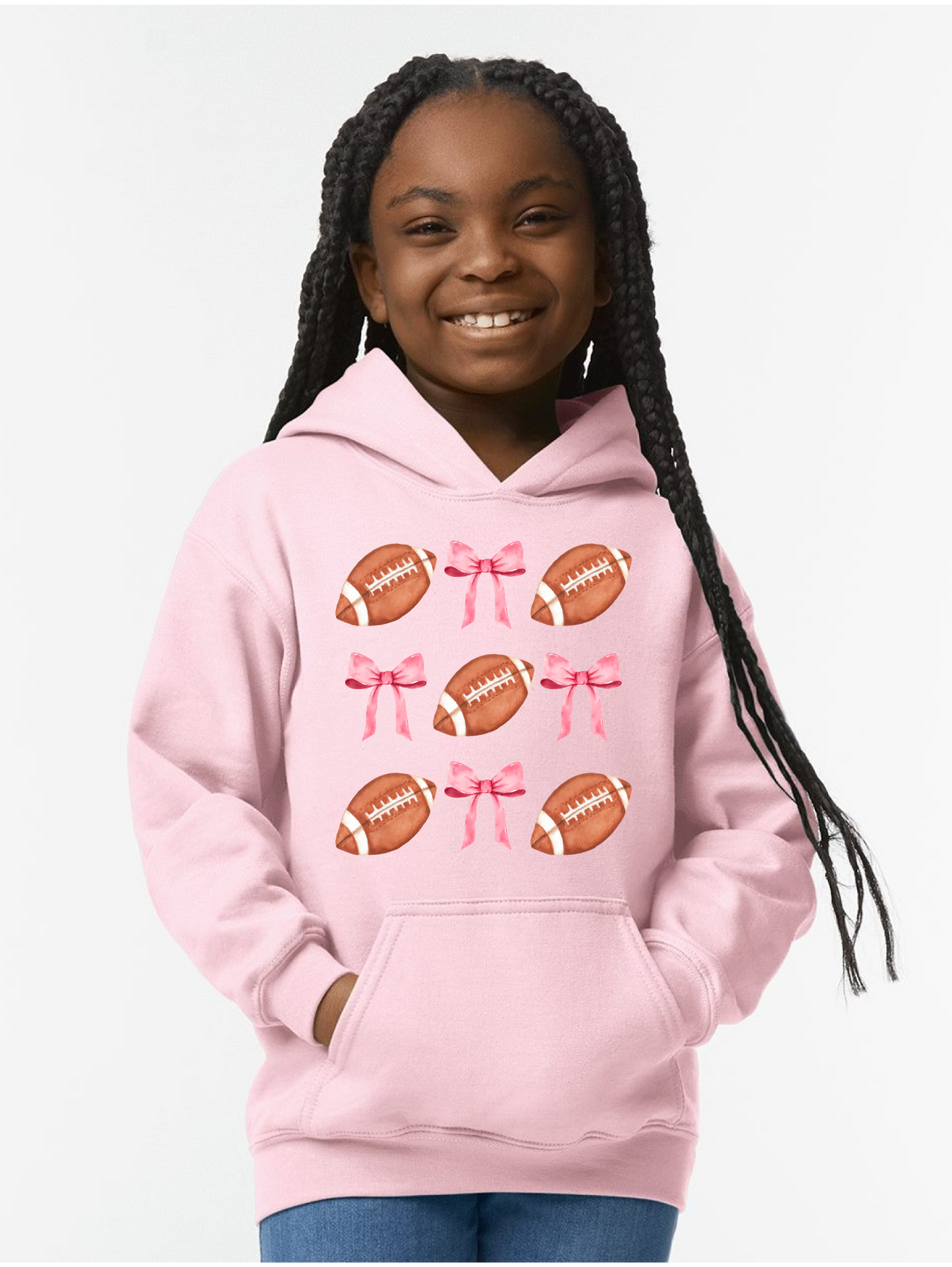 🏈 Football Bows - Sweatshirt (Kids)