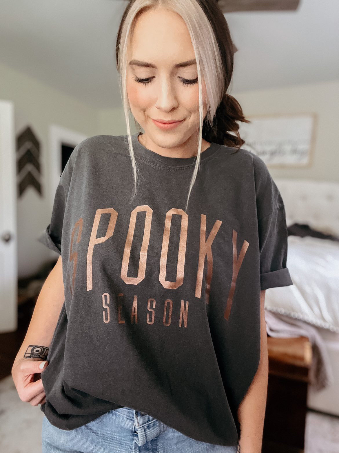 Spooky Season Tee - PEPPER